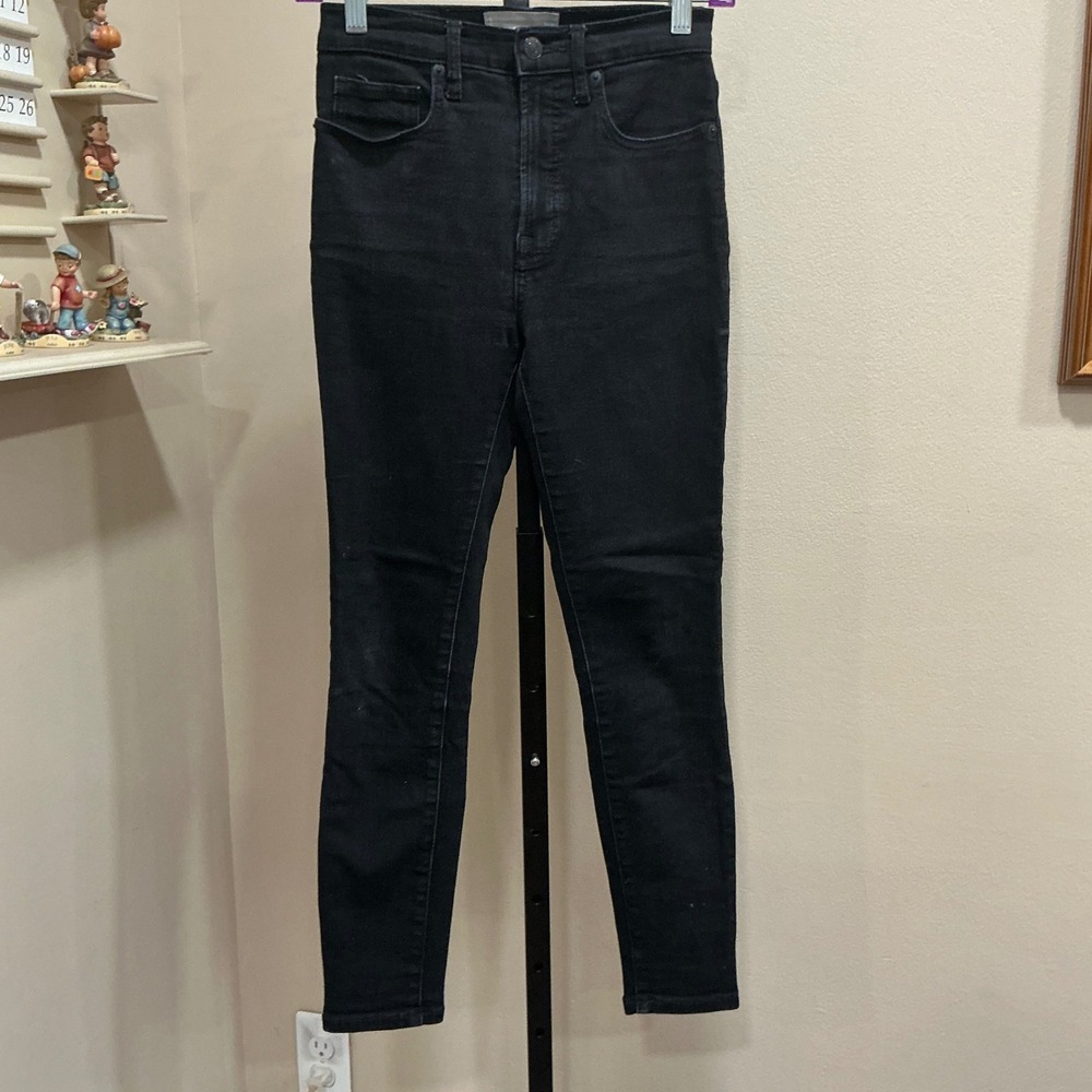 Everlane Jeans High Rise Skinny 25 Black Ankle Stretch Denim Pants